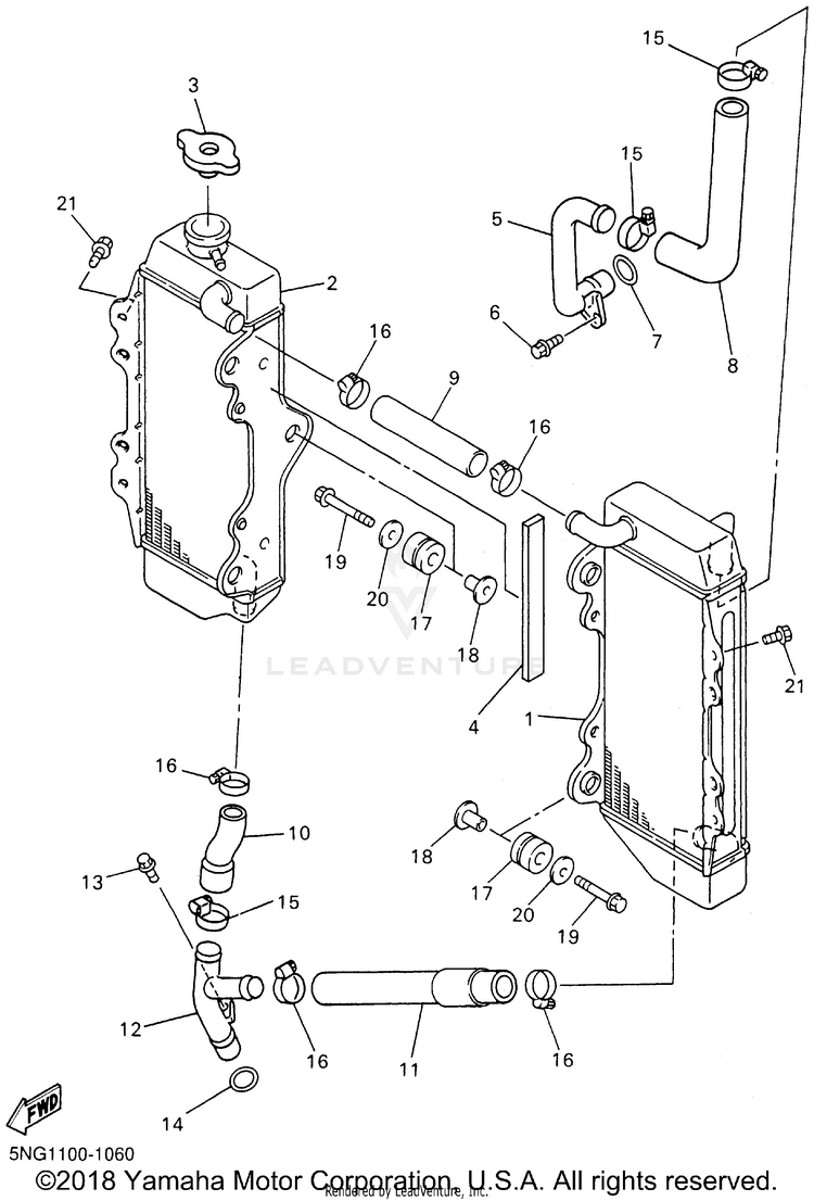 Radiator Hose Schematic