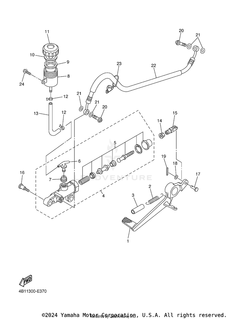 Rear Master Cylinder Schematic