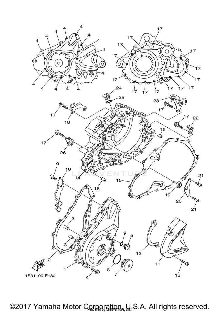 Crankcase Cover 1 Schematic