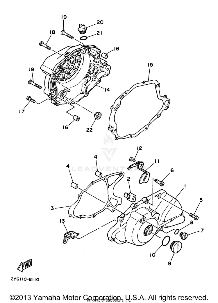 Crankcase Cover 1 Schematic