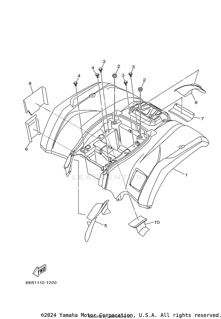 Rear Fender Schematic