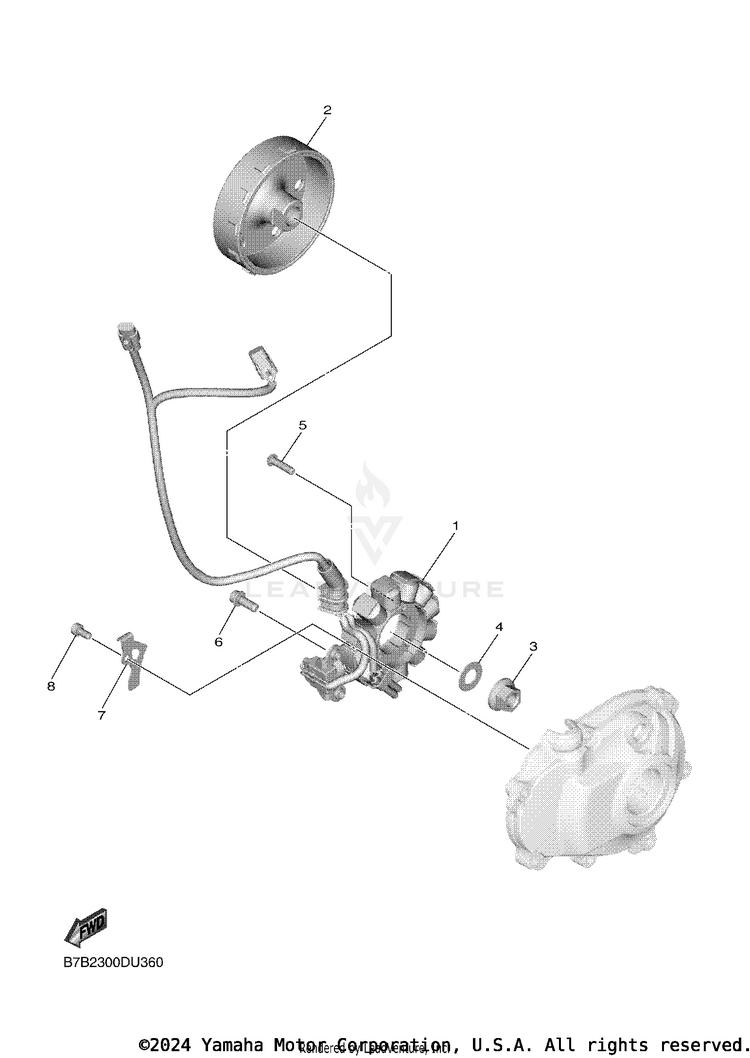 Generator YZ250F - YZ250FLGY - 2020 Schematic