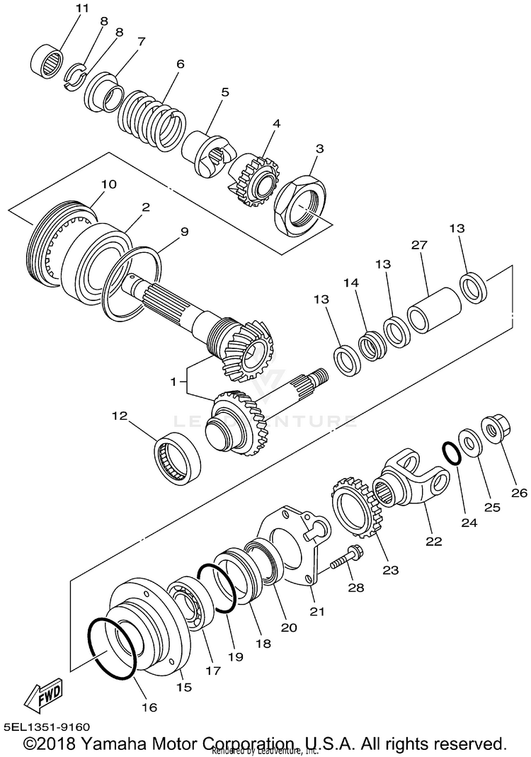 Middle Drive Gear Schematic