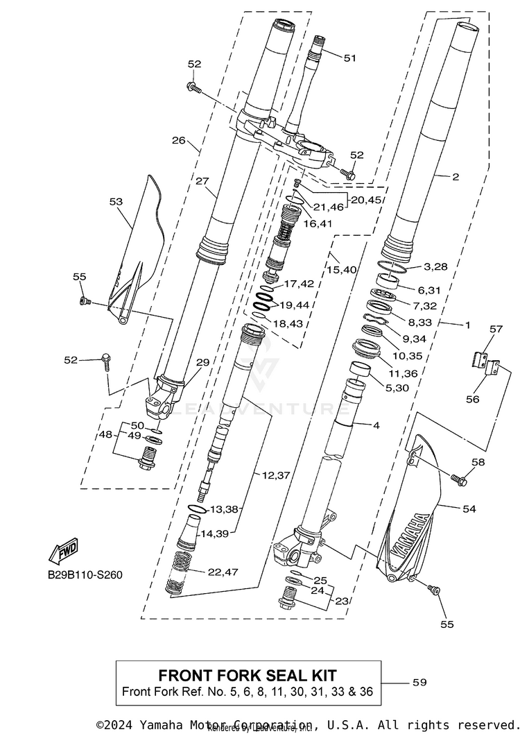 Front Fork Schematic