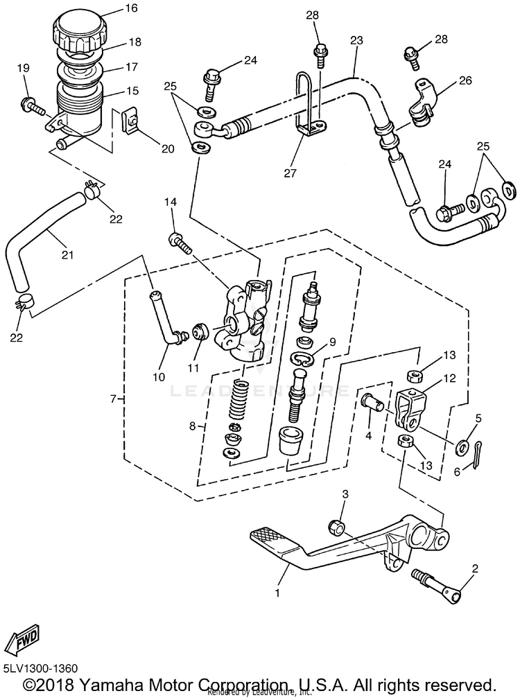 Rear Master Cylinder Schematic