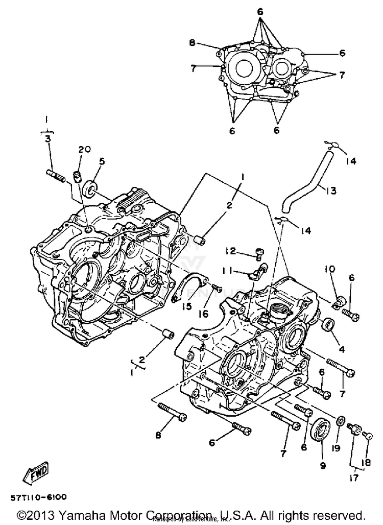 Crankcase (California Model Only) Schematic