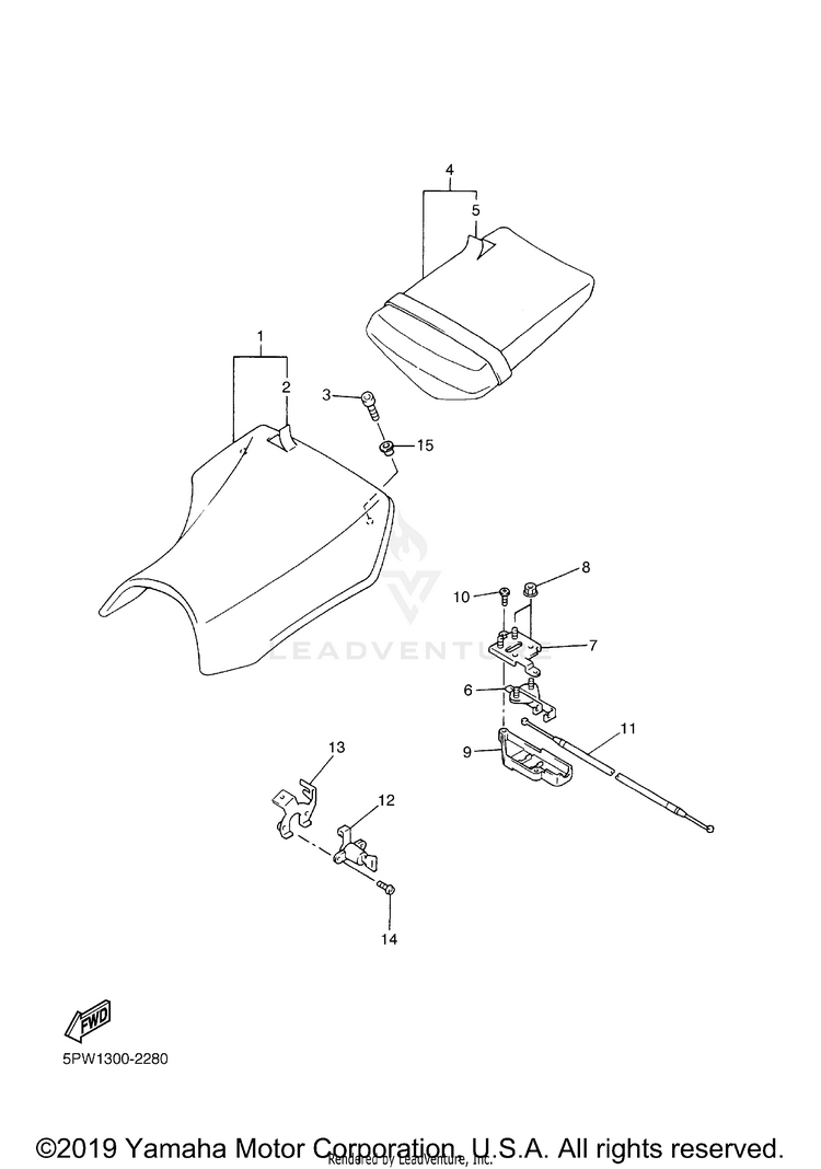Seat R1 - YZFR1RC - 2003 Schematic
