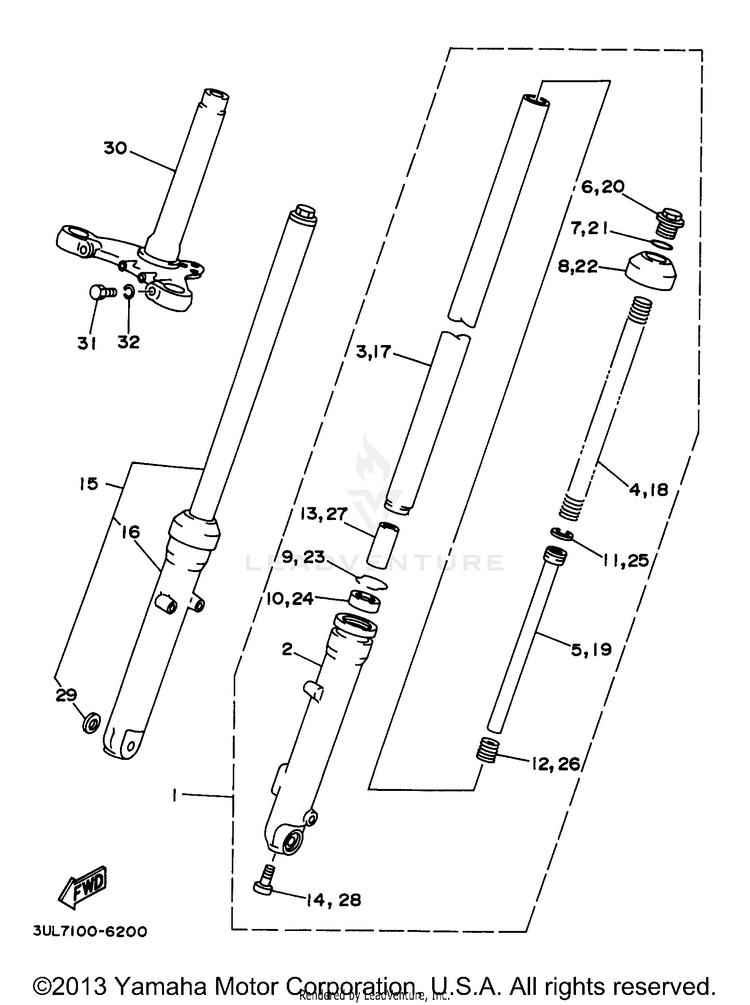 Front Fork Schematic