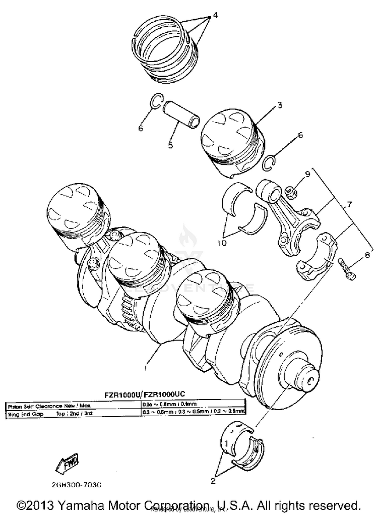 Crankshaft Piston Schematic