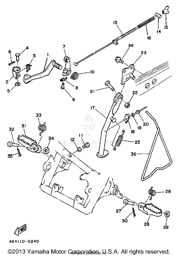 Stand - Footrest Schematic
