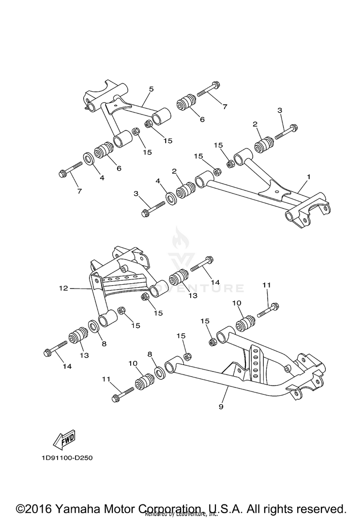 Rear Arm GRIZZLY 400 4WD HUNTER - YFM4FGHX - 2008 Schematic