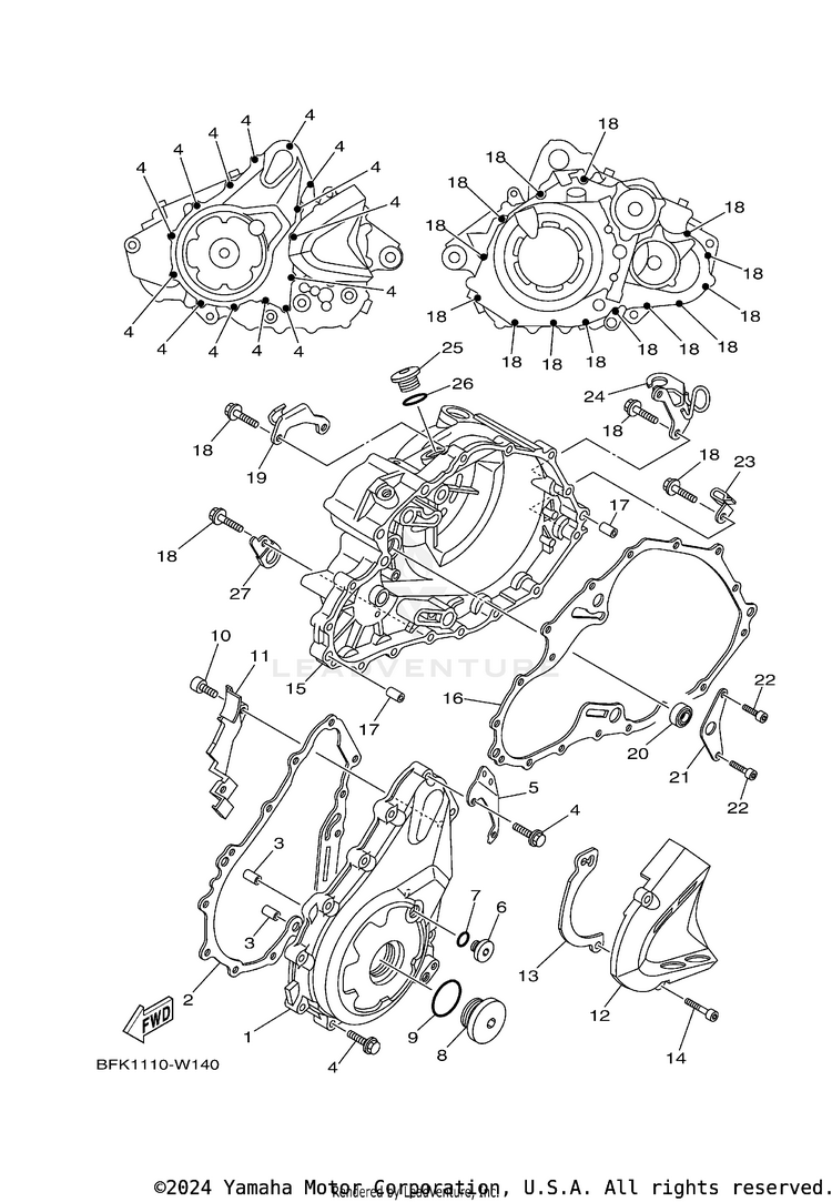 Crankcase Cover 1 Schematic