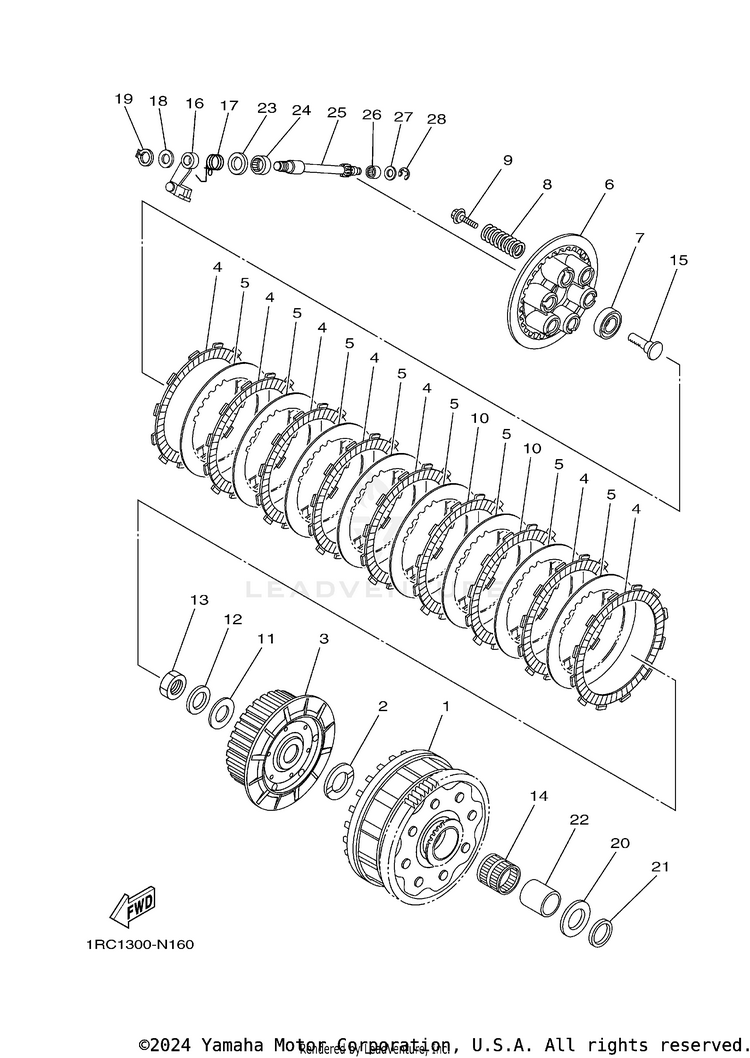 Clutch FZ09 CA - FZ09GCB - 2016 Schematic