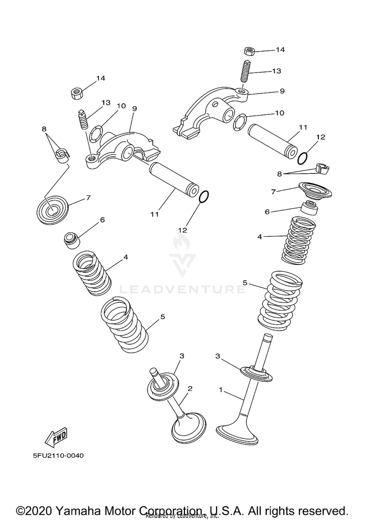 Valve BIG BEAR 2WD YFM400H - YFM400HN - 2001 Schematic