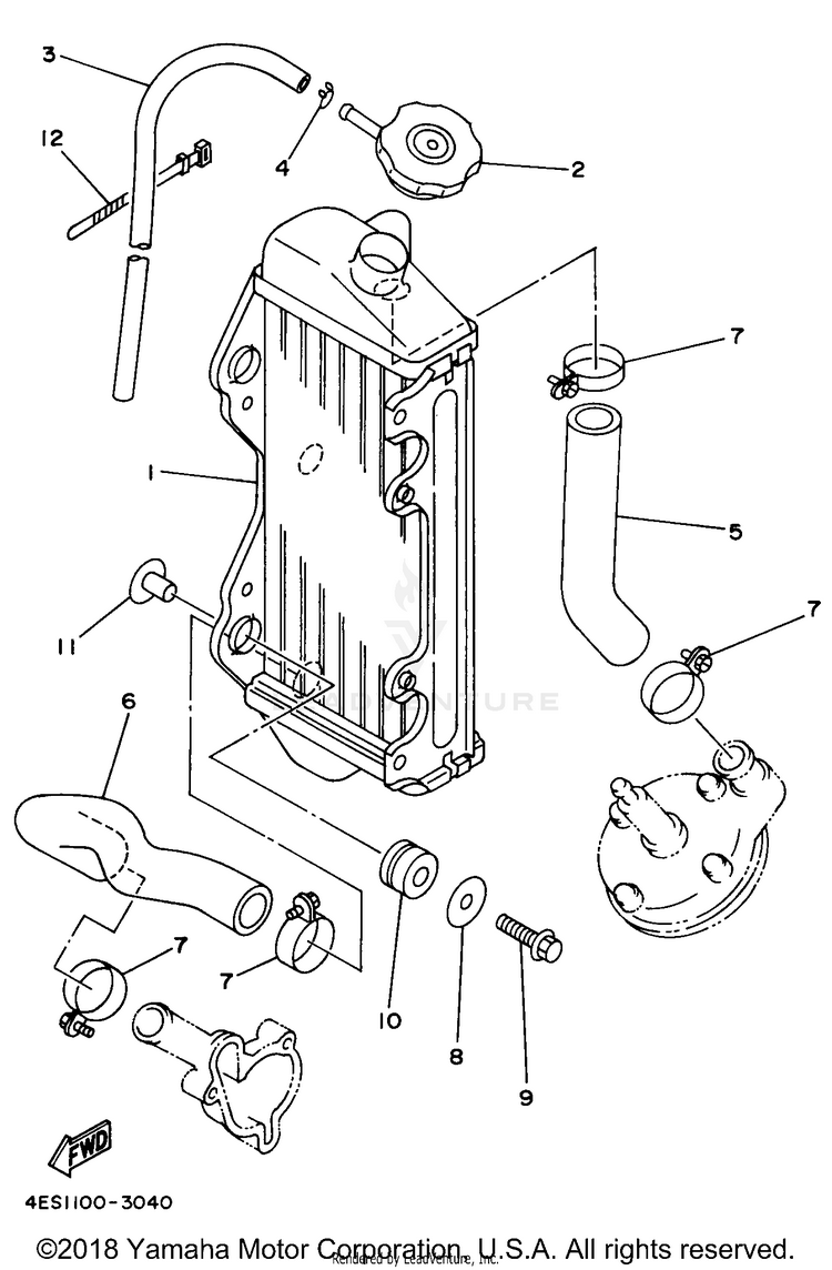 Radiator Hose Schematic
