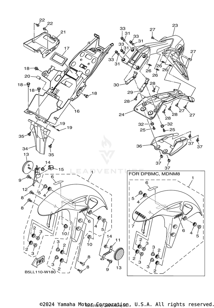 Fender YZFR3 ABS - YZFR3AMB - 2021 Schematic