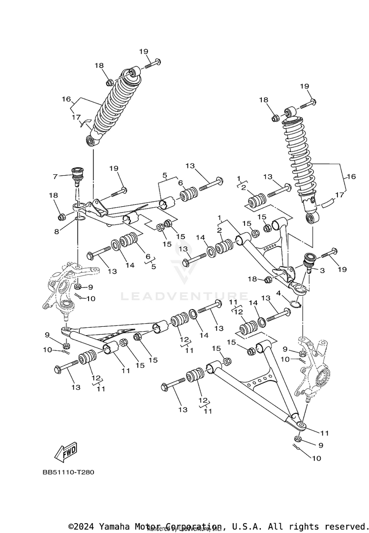 Front Suspension & Wheel Schematic