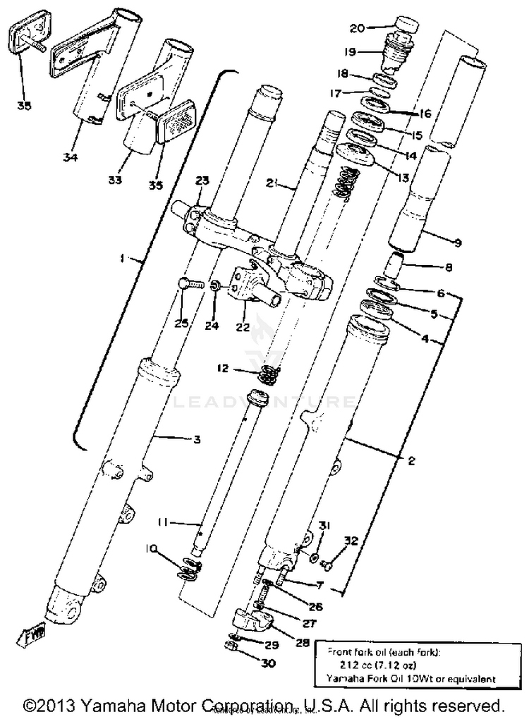 Front Fork Schematic