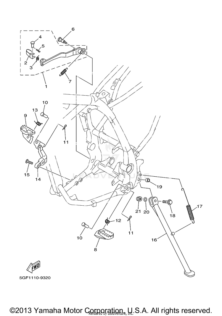 Stand Footrest Schematic
