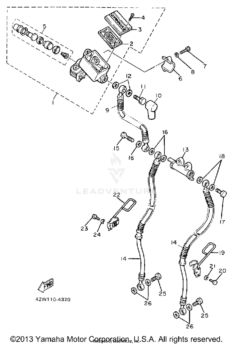 Front Master Cylinder Schematic