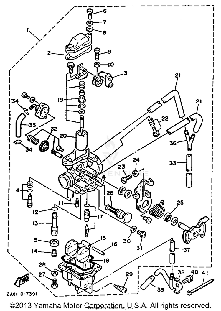 Carburetor California Model Only Schematic