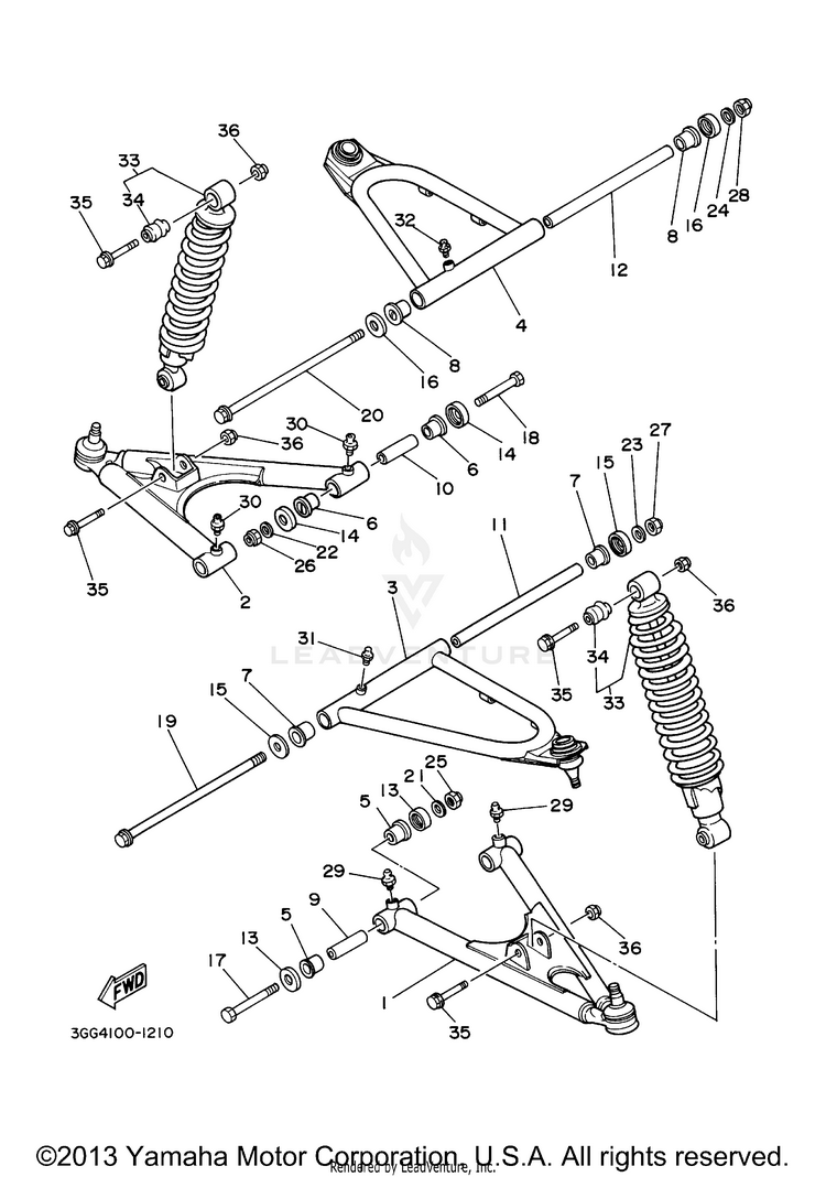 Front Suspension. Wheel Schematic