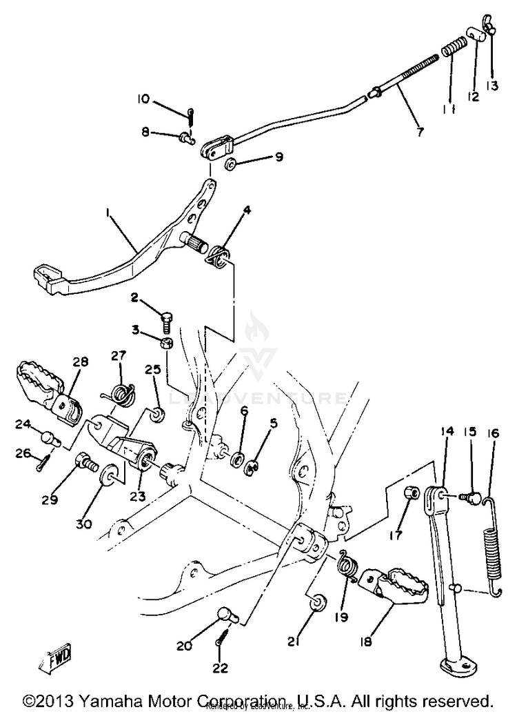 Stand Footrest Yz80j Schematic
