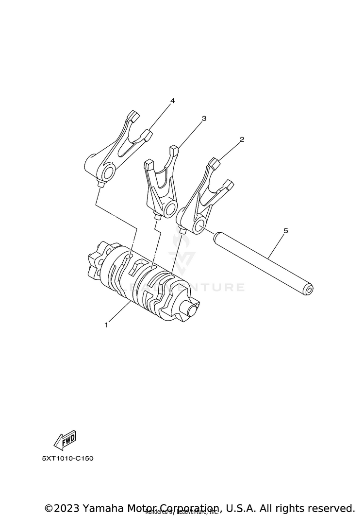 Shift Cam & Fork Schematic