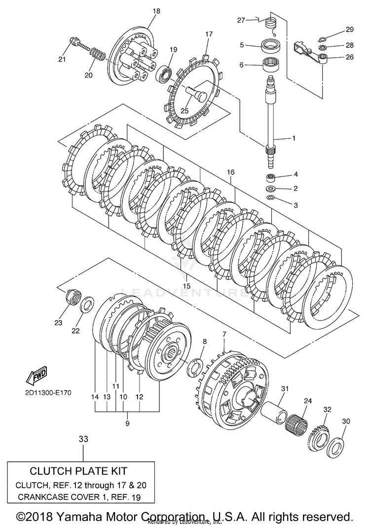 Clutch FZ1 - FZS10XCGY - 2008 Schematic