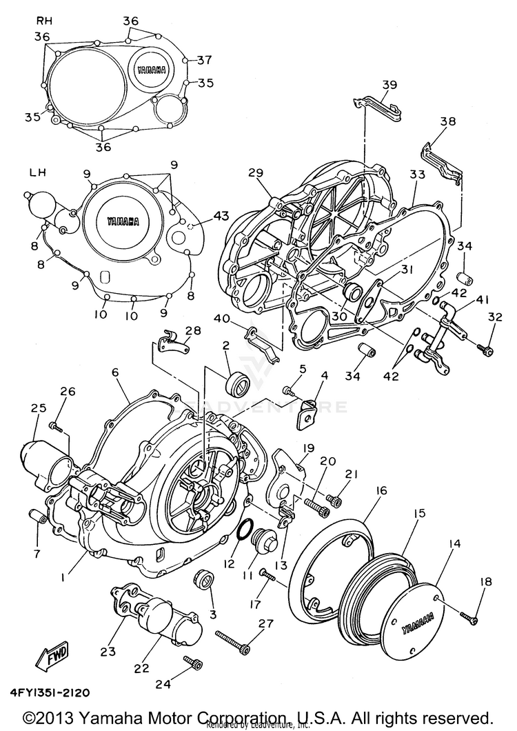 Crankcase Cover 1 Schematic