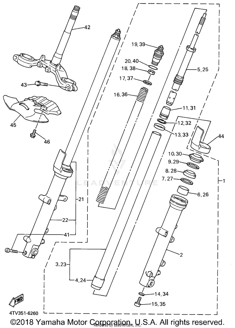 Front Fork Schematic