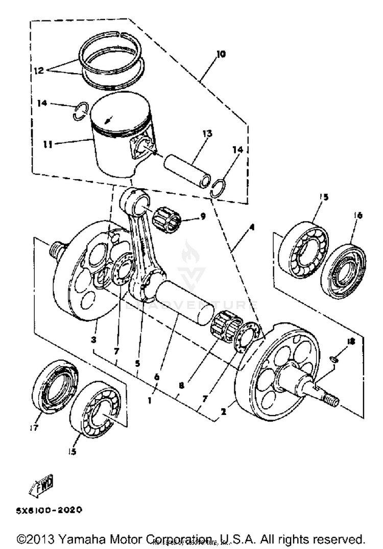 Crankshaft-Piston Schematic