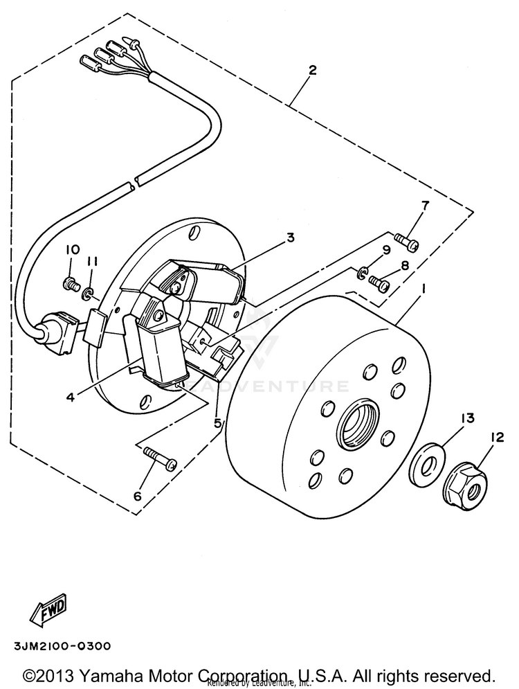 Generator BLASTER - YFS200H - 1996 Schematic