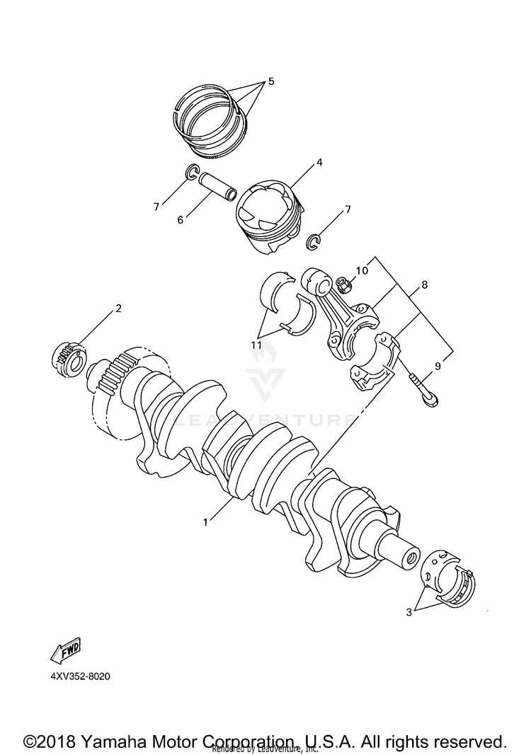 Crankshaft Piston Schematic