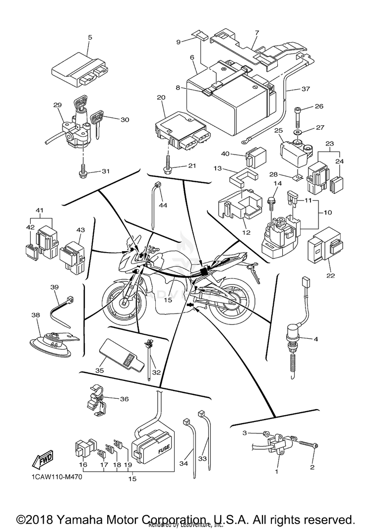 Electrical 2 FZ1 - FZS10EC - 2014 Schematic