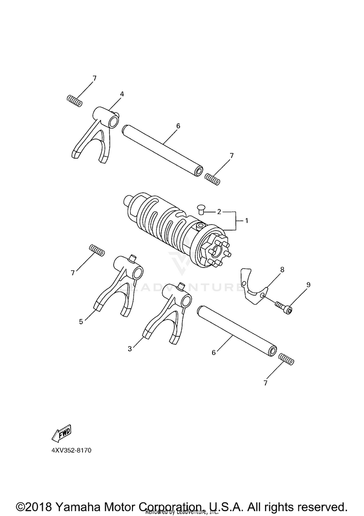 Shift Cam Fork Schematic
