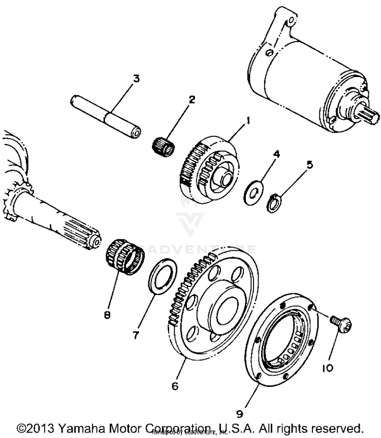 Starter Clutch BIG BEAR 4WD - YFM350FWD - 1992 Schematic