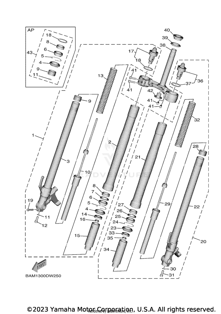 Front Fork Schematic