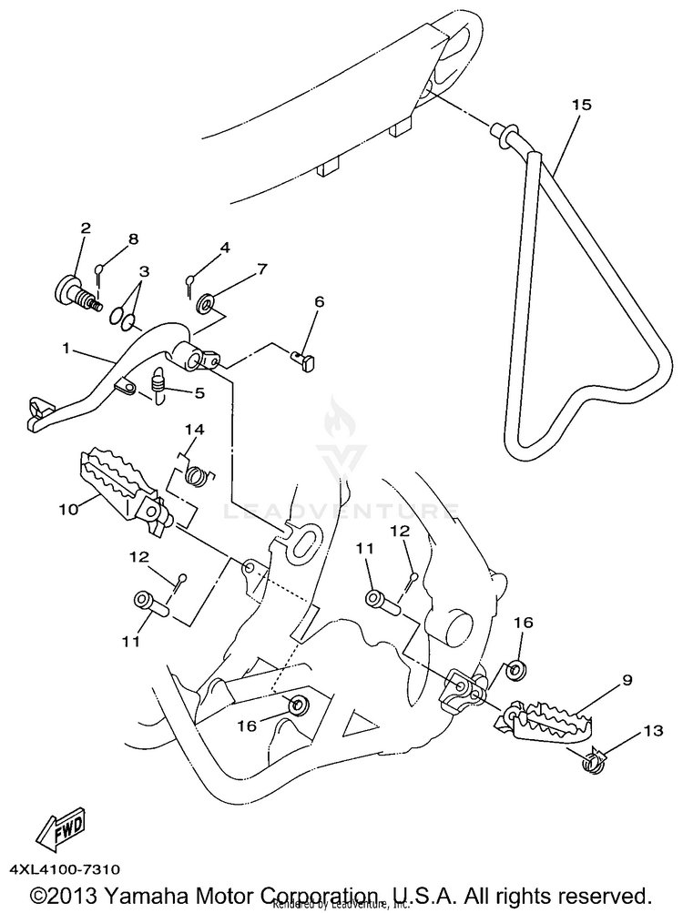 Stand Footrest Schematic