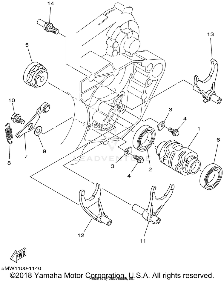Shift Cam Fork Schematic
