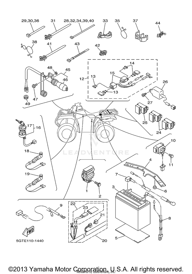 Electrical 2 GRIZZLY YFM600FHN GRIZZLY REALTREE HUNTER - YFM600FHN - 2001 Schematic