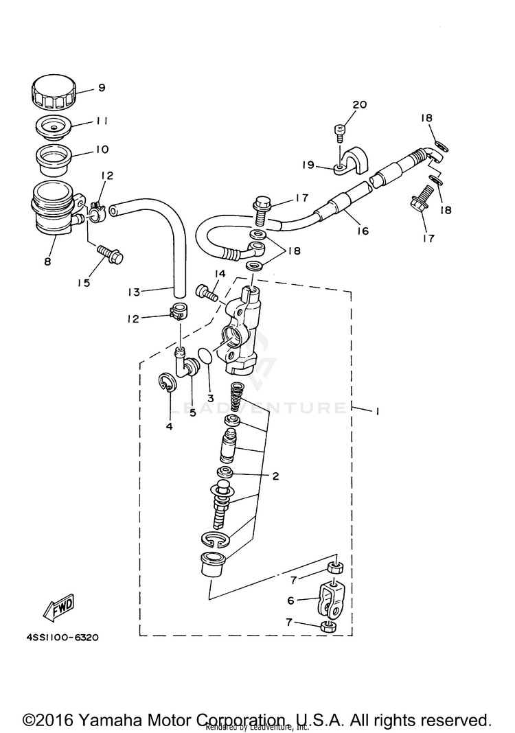 Rear Master Cylinder Schematic