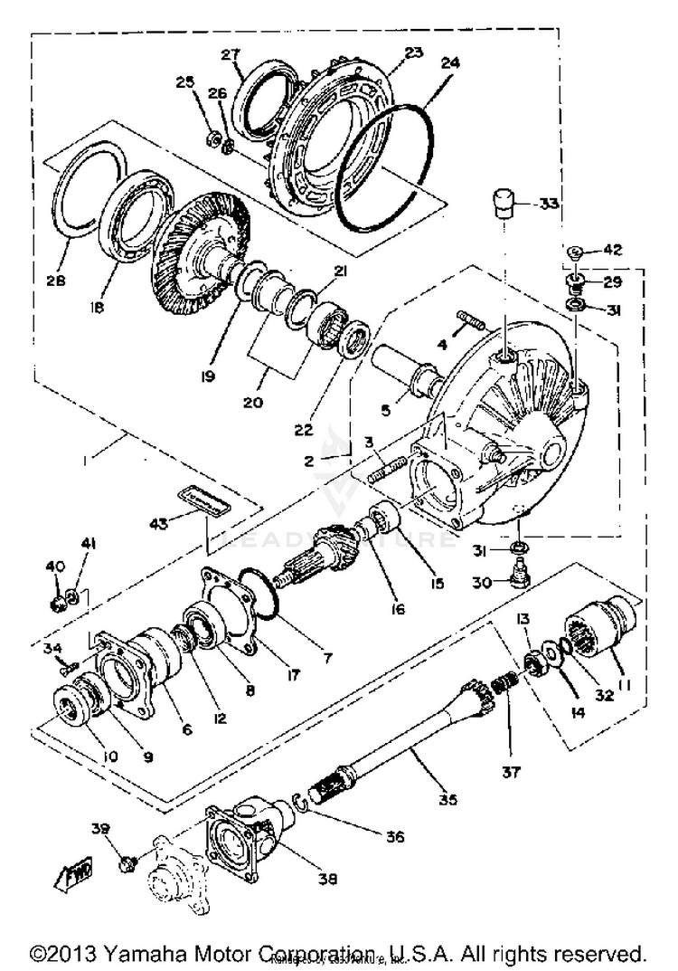 Drive Shaft XS1100LG - 1980 Schematic