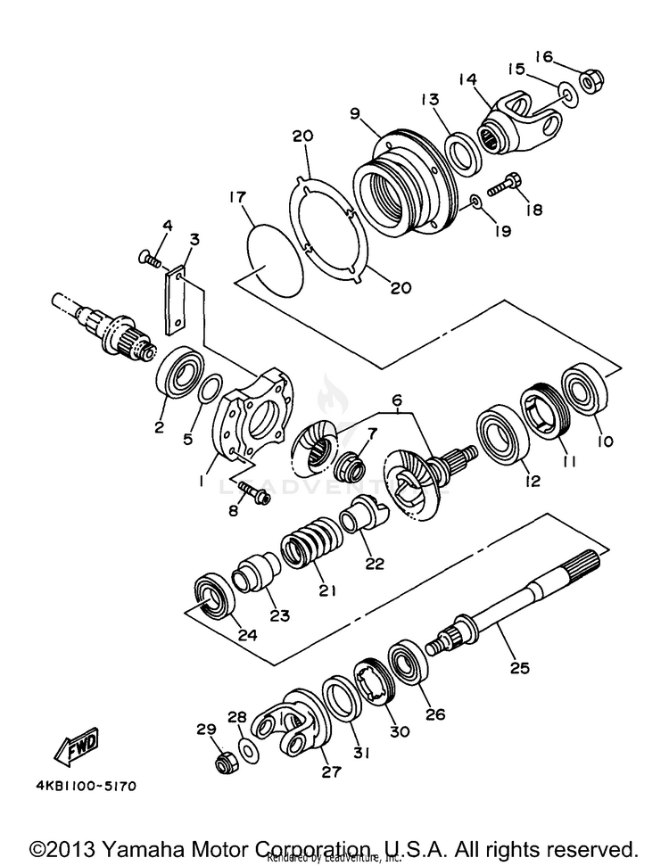 Middle Drive Gear Schematic