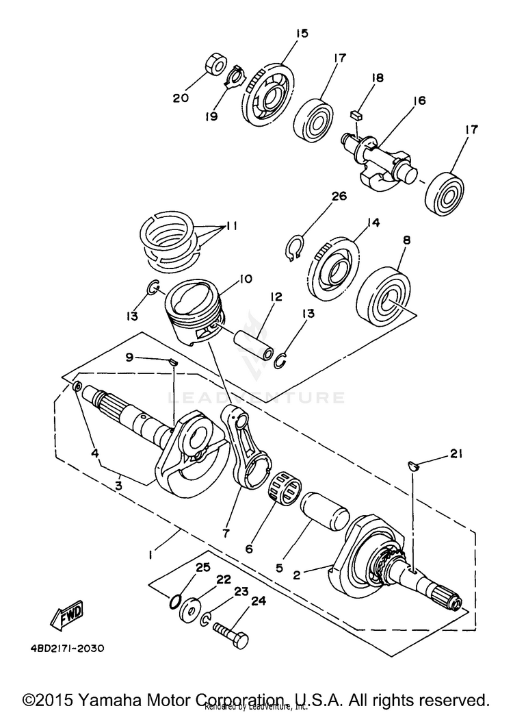 Crankshaft Piston Schematic