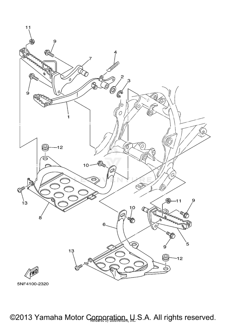 Stand Footrest Schematic