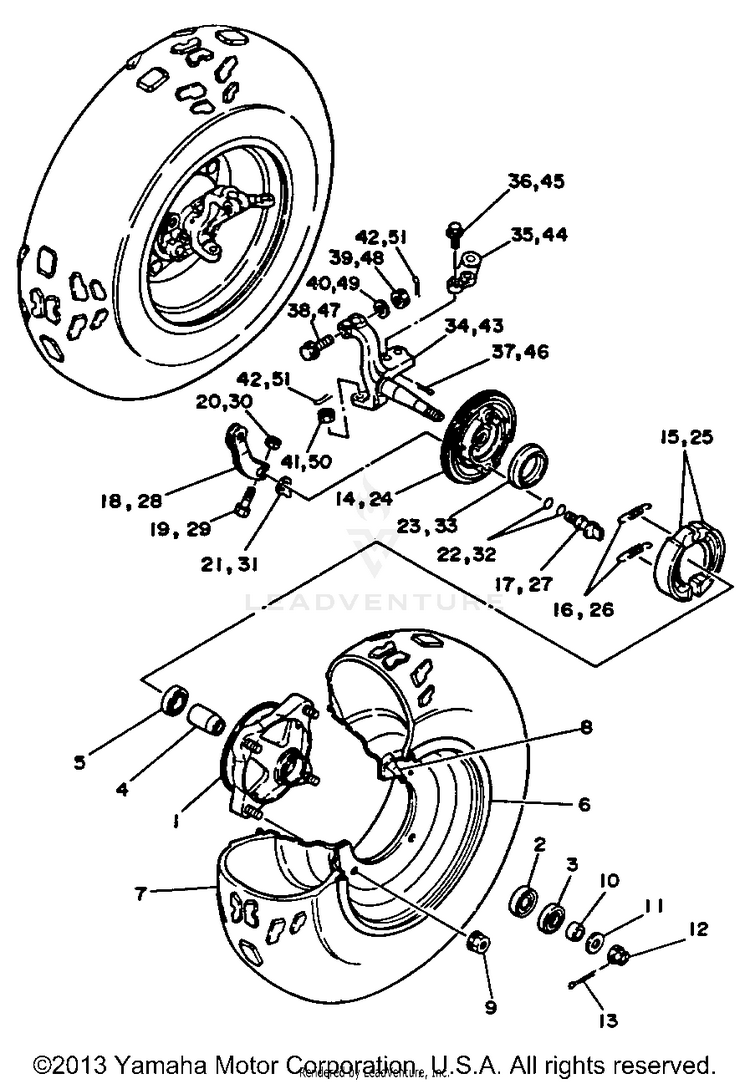 Front Wheel BLASTER - YFS200B_MN - 1991 Schematic