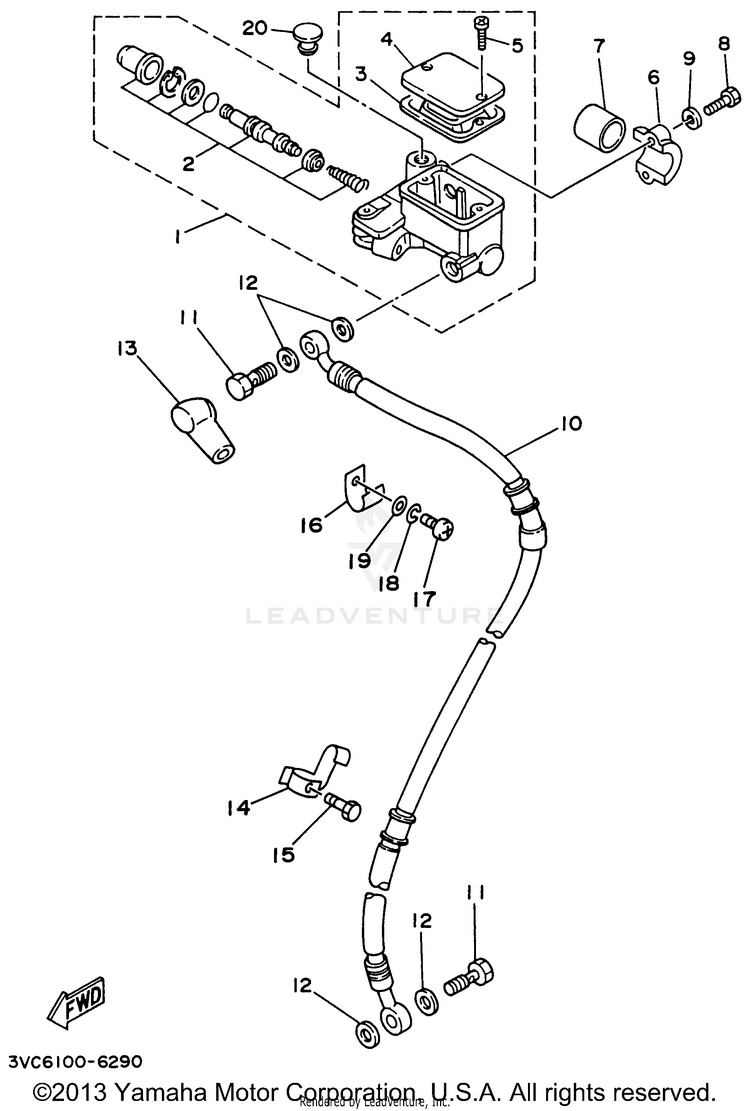 Front Master Cylinder Schematic