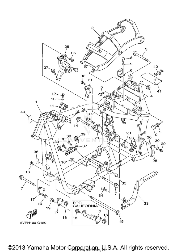 Frame ROAD STAR SILVERADO CA - XV17ATXLC - 2008 Schematic