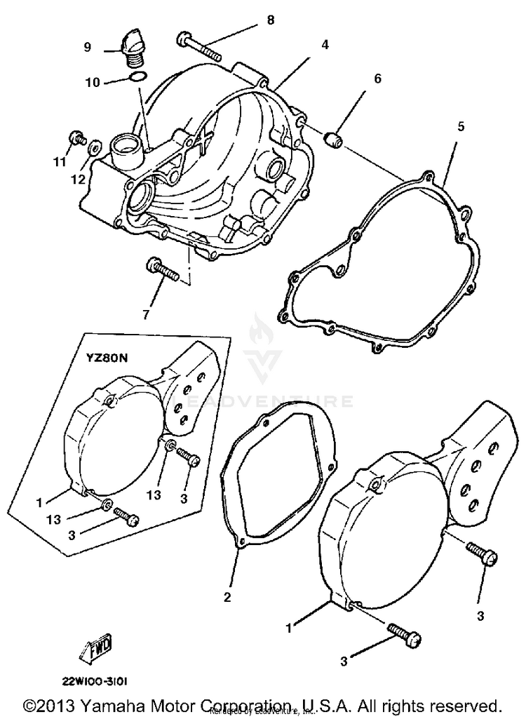 Crankcase Cover Schematic